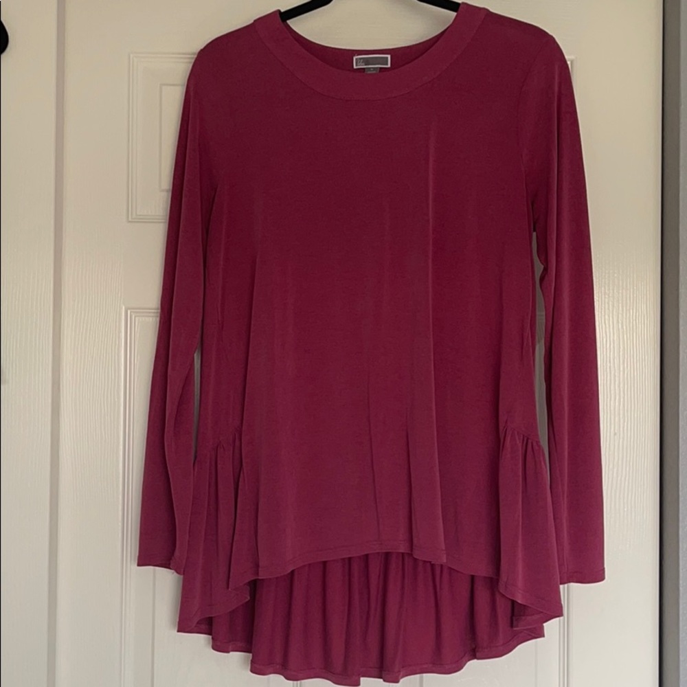 CHELSEA28 Long Sleeved Ruffle Top